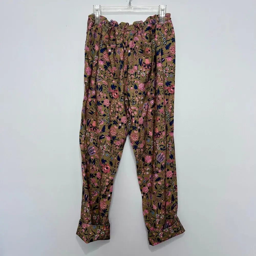 Sundance Madora Pants Olive Green Multi Floral Print - Picture 9 of 16